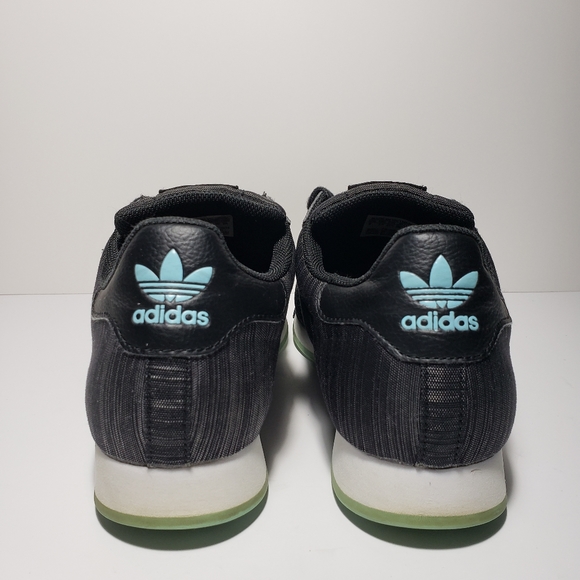 Adidas Original Samoa Sneakers Shoes Black Tiff Blue Aqua Q16189 - Picture 3 of 9